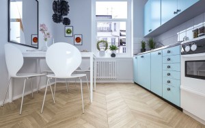 ambientazione parquet spina francese